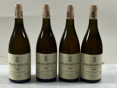 4 bouteilles Meursault-Goutte d'Or 1988 1er...