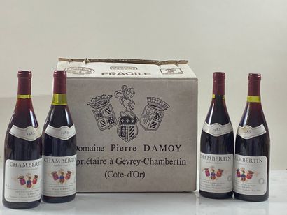 12 bouteilles Chambertin 1983 GC Dom Pierre...