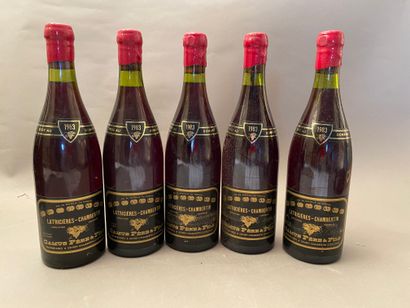 5 bouteilles Latricières-Chambertin 1983...
