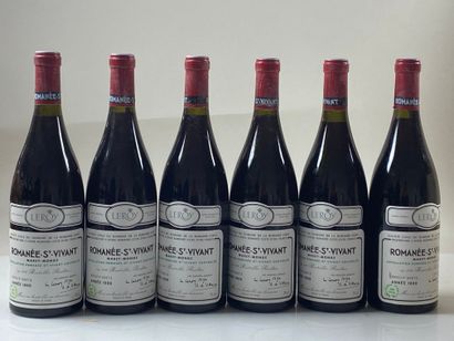 6 bouteilles Romanée-Saint-Vivant 1988 GC...