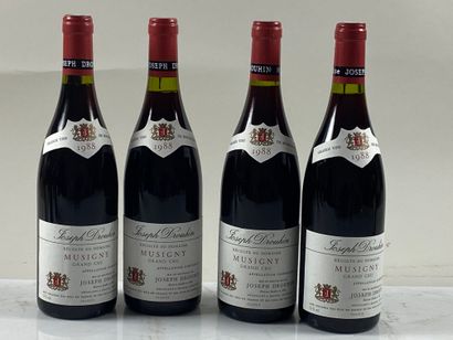 4 bouteilles Musigny 1988 GC Joseph Drou...