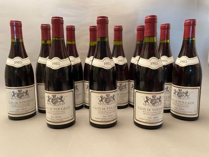 11 bouteilles Clos de Vougeot Grand Maupertuis...