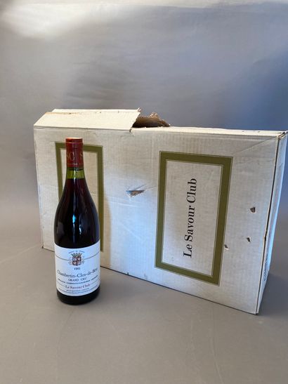 null 12 bouteilles Chambertin Clos de Bèze 1985 GC Savour Club Lancié (carton d'...