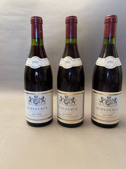 null 3 bottles Vosne-Romanée Monopole Clos des Réas 1986 1er C Jean Gros