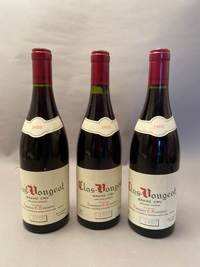 null 3 bouteilles Clos de Vougeot 1988 GC Dom Georges Roumier