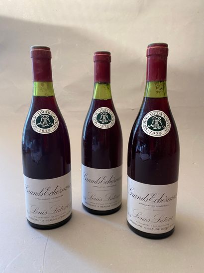 3 bouteilles Grands Echezeaux 1979 Dom Louis...