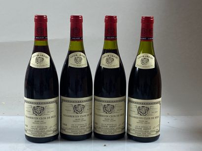 null 4 bouteilles Chambertin Clos de Bèze 1988 GC Dom Louis Jadot