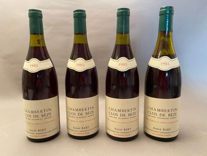 null 4 bouteilles Chambertin Clos de Bèze 1985 GC André Bart (1 à 7 cm)