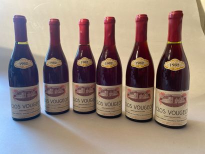 null 6 bouteilles Clos de Vougeot 1982 GC Charles Noëllat