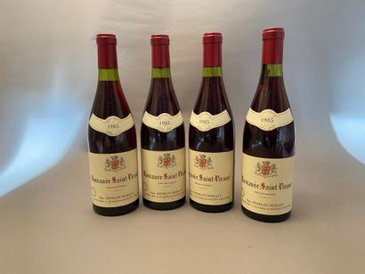 4 bouteilles Romanée Saint-Vivant 1985 GC...