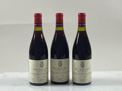 null 3 bouteilles Musigny Cuvée Vieilles Vignes 1987 GC Comte Georges de Vogüé