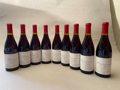 9 bouteilles Pommard Les Rugiens 1988 1er...