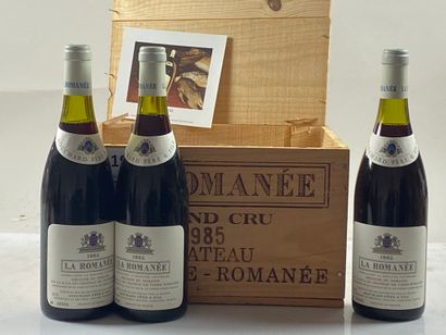 6 bouteille LA ROMANEE 1985 Château de Vosne...
