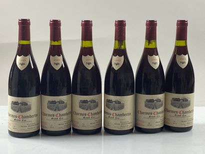 6 bouteilles Charmes-Chambertin 1989 GC Dom...