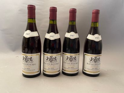 4 bouteilles Richebourg 1987 GC Jean Gro...