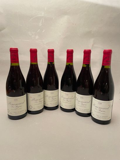 6 bouteilles Pommard Rugiens 1990 1er C Domaine...