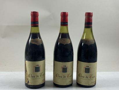 null 3 bottles Clos de Tart 1976 GC Mommessin (1 to -5cm)
