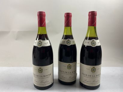 null 3 bouteilles Clos de la Roche 1978 GC Dom Prosper Maufoux Santenay (1 à 4cm...