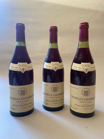 3 bouteilles Chapelle-Chambertin 1976 GC...