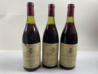 3 bouteilles Chambertin 1978 GC Dom Louis...