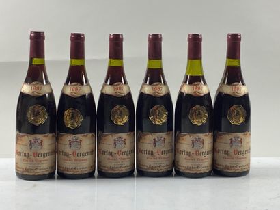 6 bouteilles Corton Clos des Vergennes 1987...