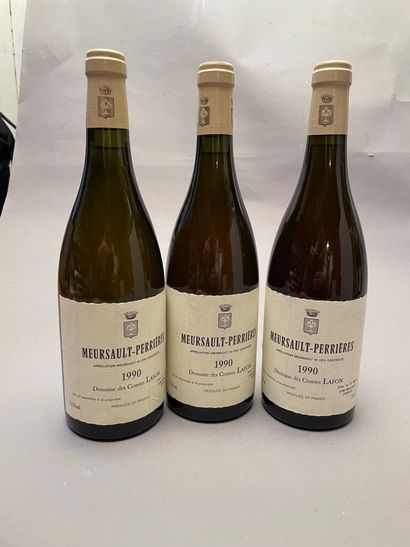 null 3 bouteilles Meursault-Perrières 1990 1er C Dom. des Comtes Lafon