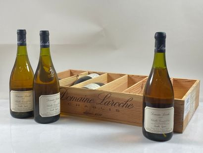 null 6 bouteilles Chablis Les Fourchaumes Vieilles Vignes 1989 1er C Domaine Laroche...