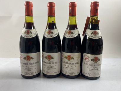4 bouteilles Echezeaux 1978 GC Dom Bouchard...