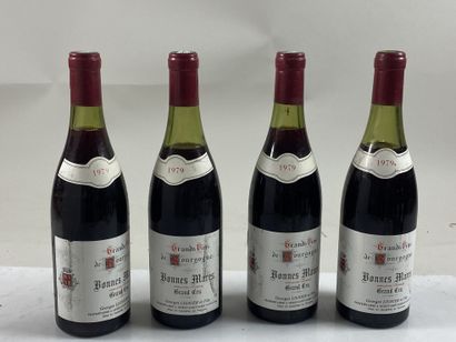 null 4 bottles Bonnes-Mares 1979 GC Georges Lignier & Fils (2 to 5cm)