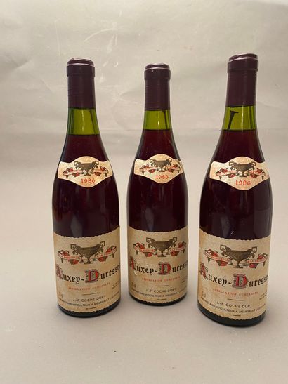 3 bouteilles Auxey-Duresses (rouge) 1986...