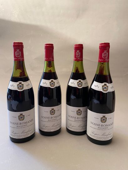 null 4 bouteilles Vosne-Romanée Les Beaumonts 1983 1er C Dom Prosper Maufoux Santenay...
