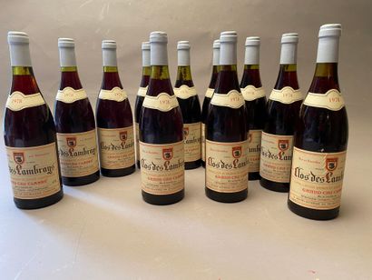 11 bouteilles Clos des Lambrays 1978 GC Domaine...