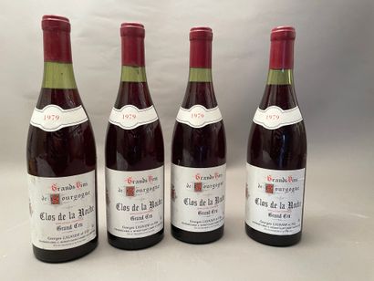 null 4 bouteilles Clos de la Roche 1979 GC Georges Lignier & Fils