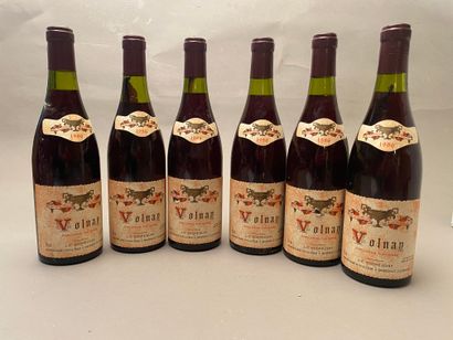 6 bouteilles Volnay 1986 1er C Dom J-F C...