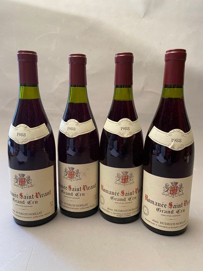 4 bouteilles Romanée Saint-Vivant 1988 GC...