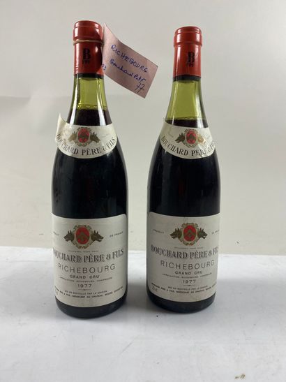 2 bouteilles Richebourg 1977 GC Dom Bouchard...