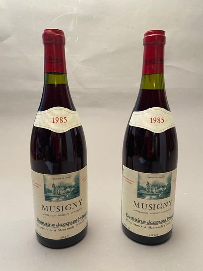2 bouteilles Musigny 1985 GC Dom Jacques...