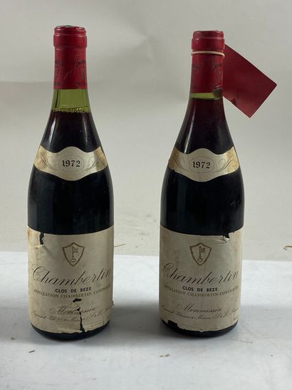 null 2 bouteilles Chambertin Clos de Bèze 1972 GC Mommessin