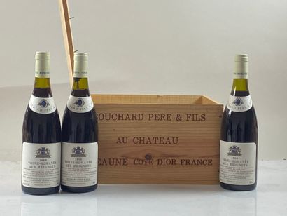 null 6 bottles Vosne-Romanée aux Reignots 1989 1er c Vosne-Romanée (wooden case)