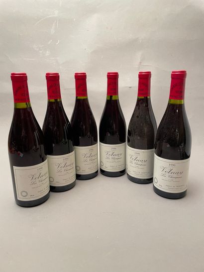6 bouteilles Volnay Champans 1990 1er C Domaine...