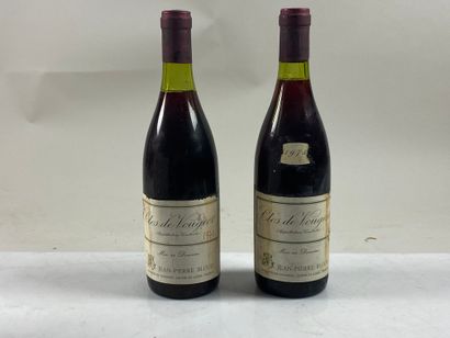 2 bouteilles Clos de Vougeot 1973 GC Jean-Pierre...