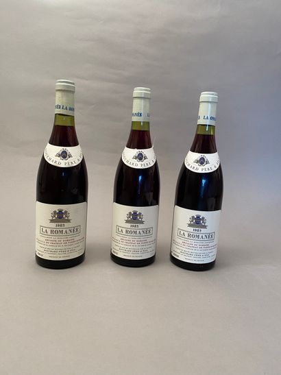3 bouteilles La Romanée Ch de V-Romanée Comte...