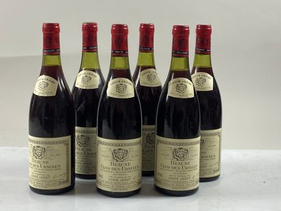 6 bouteilles Beaune Clos des Ursules 1982...