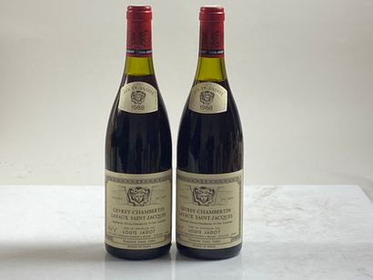 null 2 bottles Gevrey-Chambertin Lavaux Saint-Jacques 1988 1er C Dom Louis Jadot