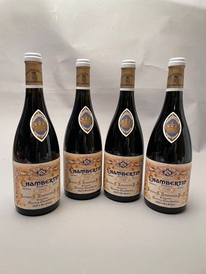 null 4 bouteilles Chambertin 1990 GC Dom. Armand Rousseau