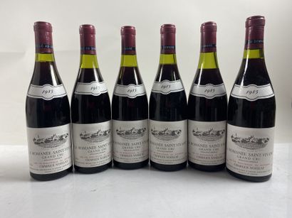 6 bouteilles Romanée-Saint-Vivant 1985 GC...