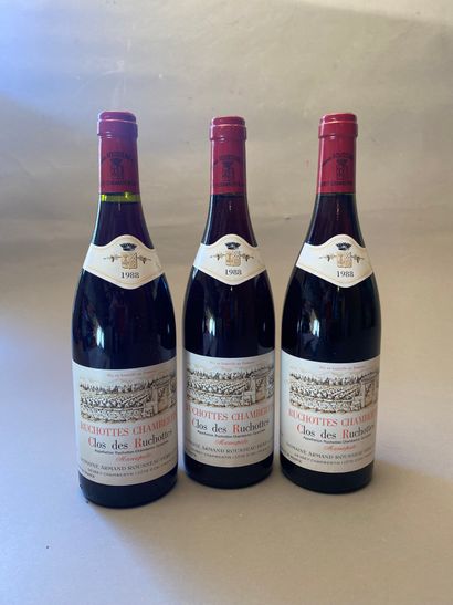 3 bouteilles Ruchottes Chambertin Clos des...