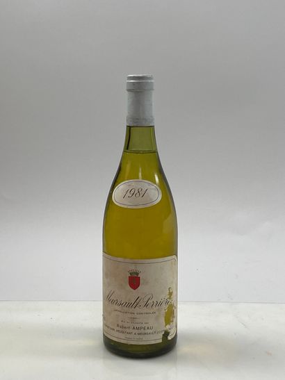 null 1 bouteilles Meursault Perrières 1981 1er C Robert Ampeau (ETIQUETTE LEGEREMENT...