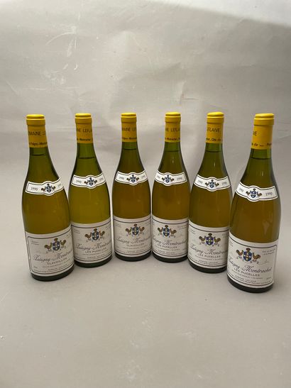 6 bouteilles 2 bts Puligny-Montrachet Clavoillon...