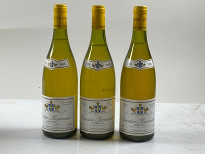 3 bouteilles Chevalier-Montrachet 1988 GC...